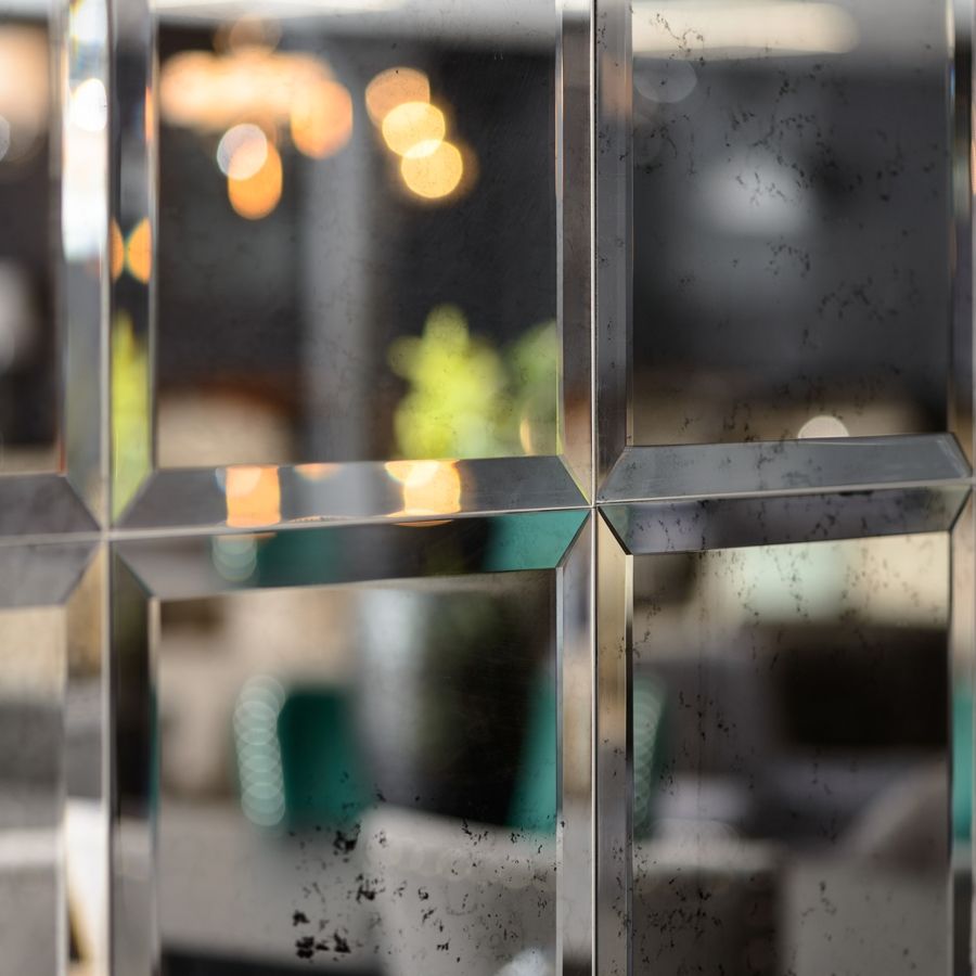 30 x 30 Vintage effect bevelled mirror square tiles my furniture