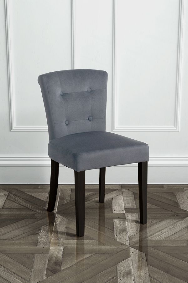 Positano smoke dining chair with ring back and stud detailing My furniture