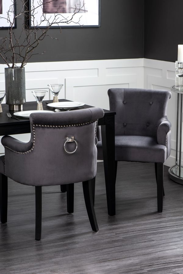 Positano Smoke Carver chair with ring back My furniture