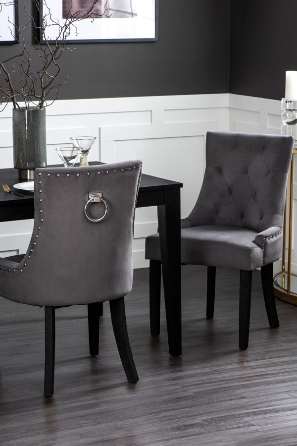 torino smoke ring back dining chair with stud detailing my furniture