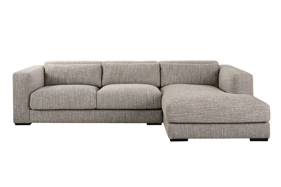 Dolce Corner Sofa Right Hand Dark Taupe Linen