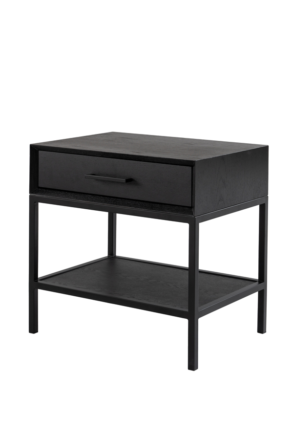 Image of Duo Black Bedside Table
