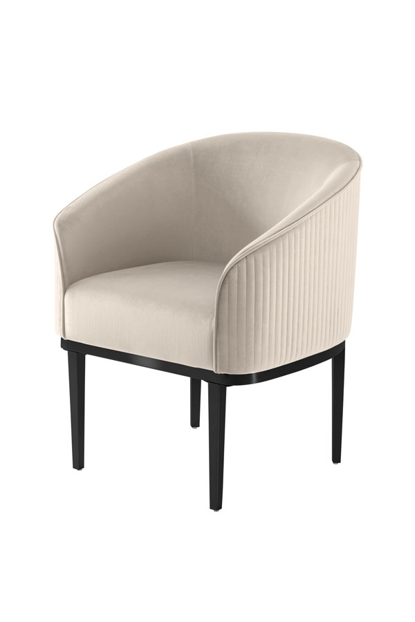 Ella Dining Chair - Chalk - Black Base