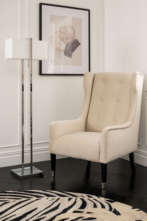 Ellington Silver Floor Light