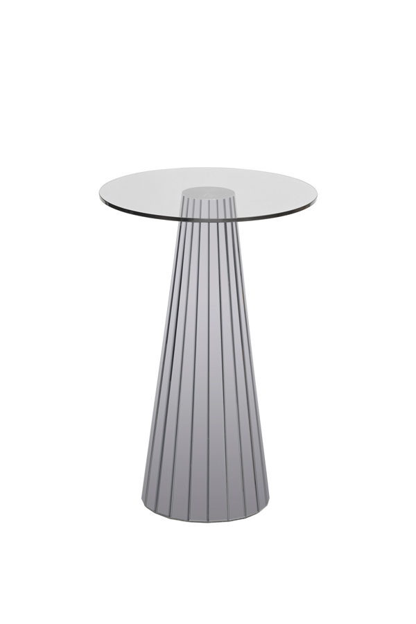Emmeline Smoked Mirror Side Table