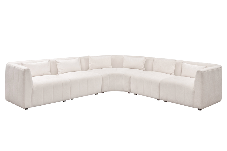 Image of Essen Large Corner Sofa ??? Ivory Chenille