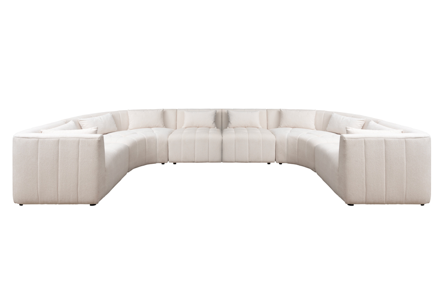Essen Lounge Suite – Ivory Chenille