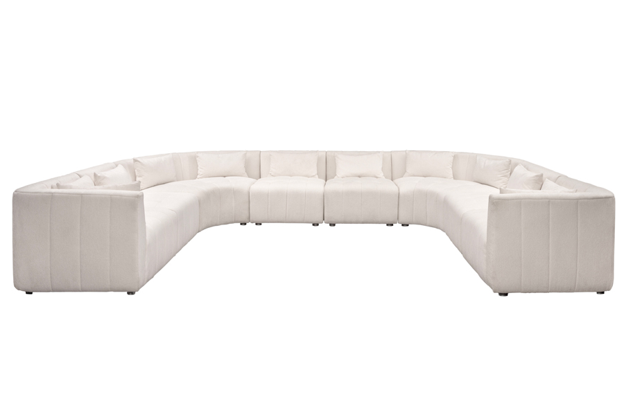 Essen Super Lounge Suite – Ivory Chenille