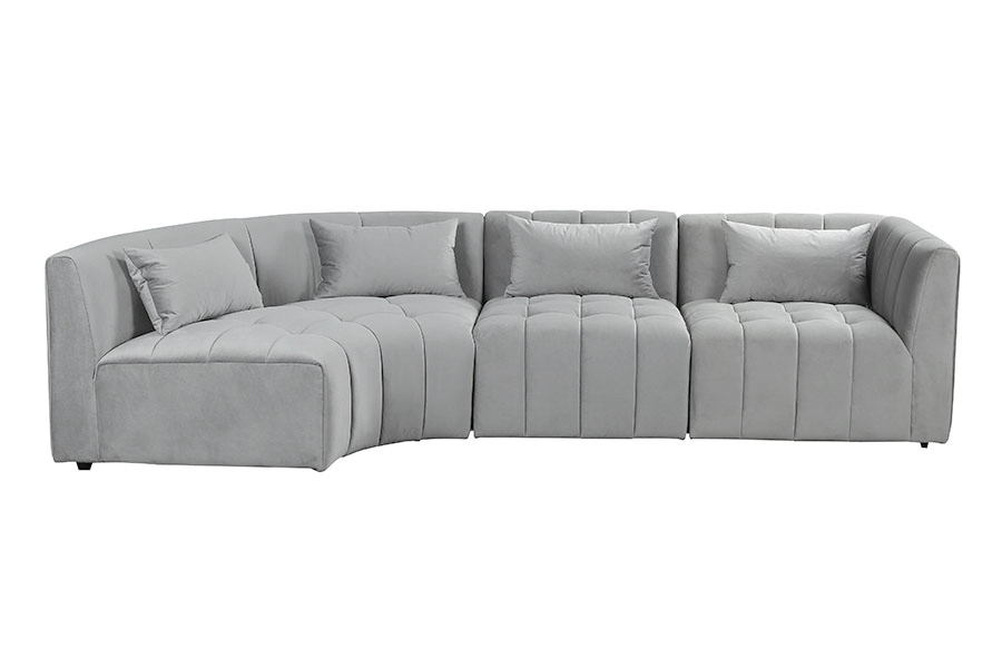 Image of Essen Left Hand Curved Corner Sofa ??? Dove Grey