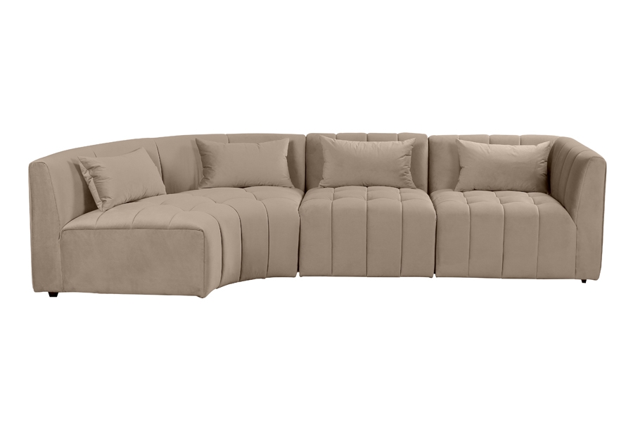 Image of Essen Left Hand Curved Corner Sofa ??? Taupe