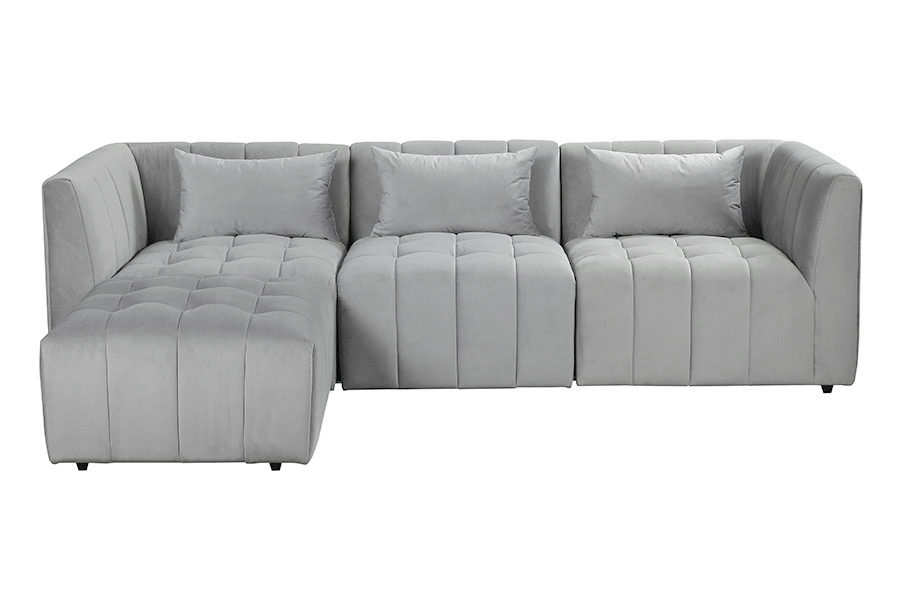Essen Three Seat Corner Sofa – Dove Grey