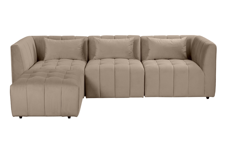 Essen Three Seat Corner Sofa – Taupe