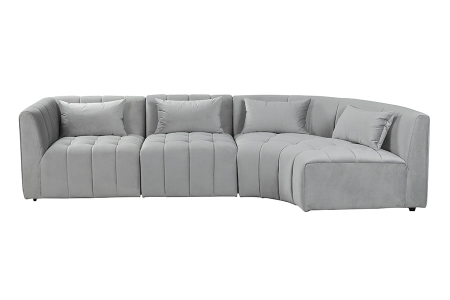 Image of Essen Right Hand Curved Corner Sofa ??? Dove Grey