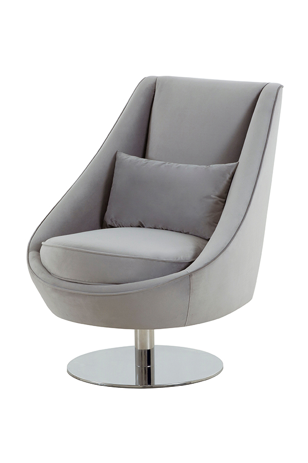 Finley Swivel Chair – Dove Grey