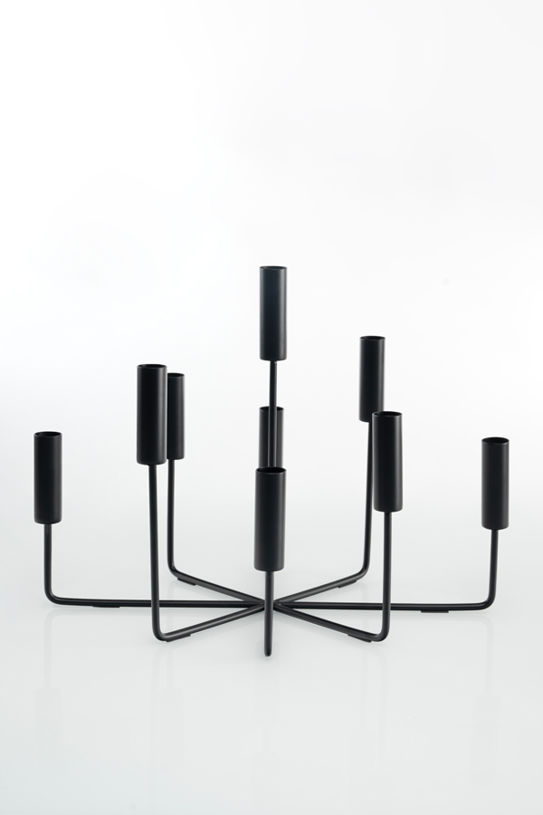 Fiori Candelabra Black