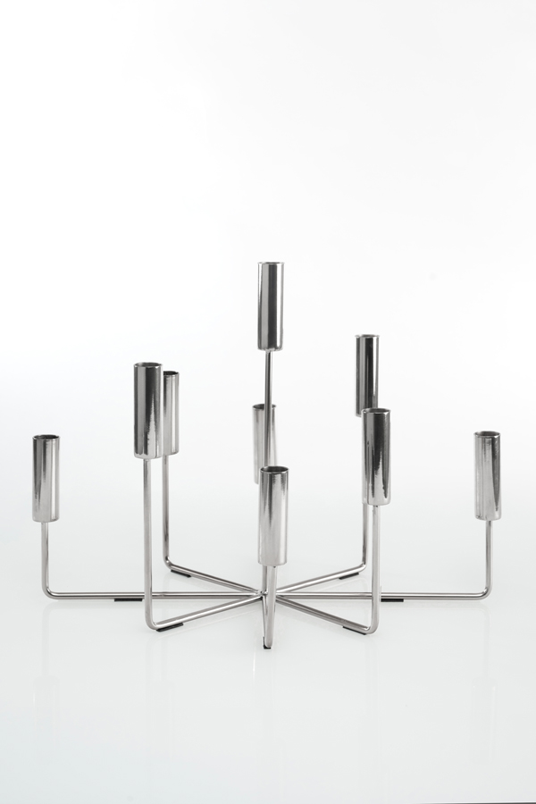 Fiori Candelabra Silver
