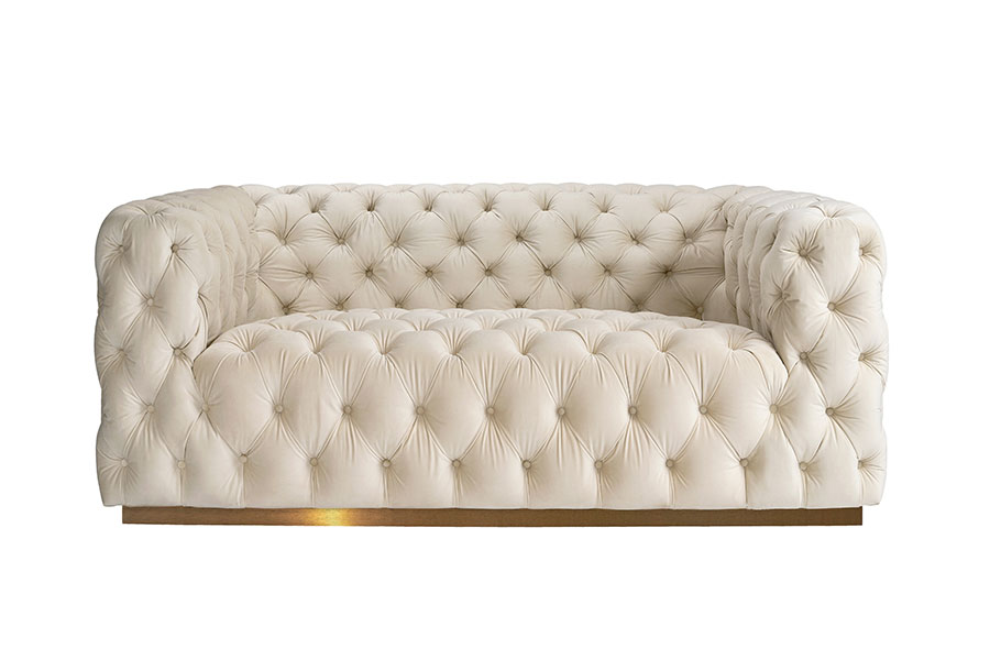 Frankfurt Two Seat Sofa - Chalk