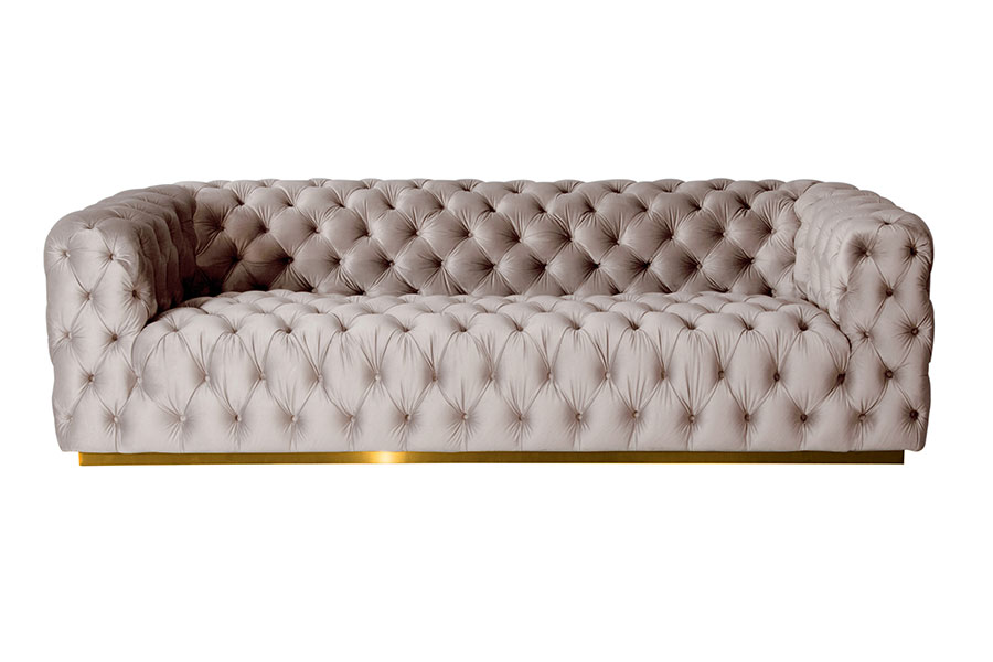 Frankfurt Three Seat Sofa – Taupe