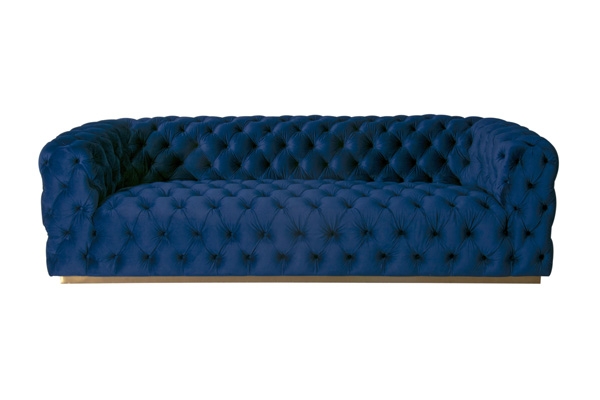 Frankfurt Three Seat Sofa - Navy Blue