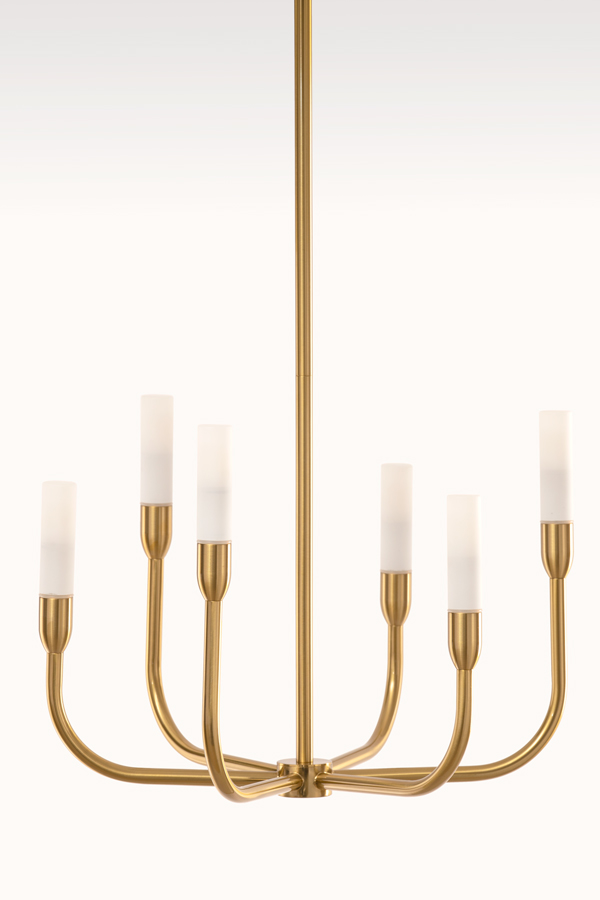 Image of Gracia Six Light Pendant Brass