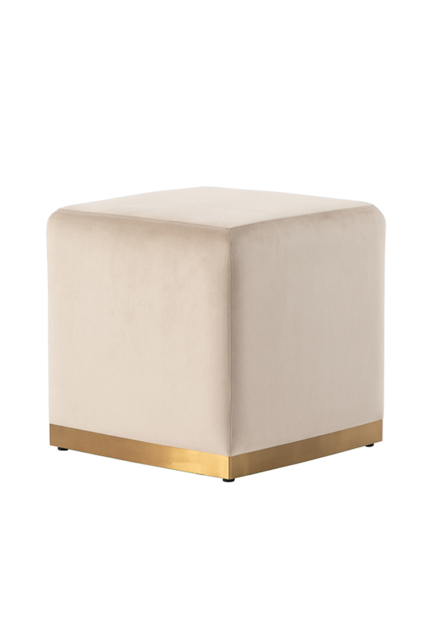 Harper Stool - Chalk - Brass Base
