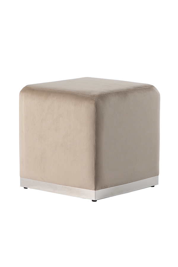 Harper Stool - Taupe - Silver Base