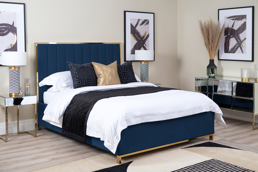 Hudson Bett Konigsblau My Furniture