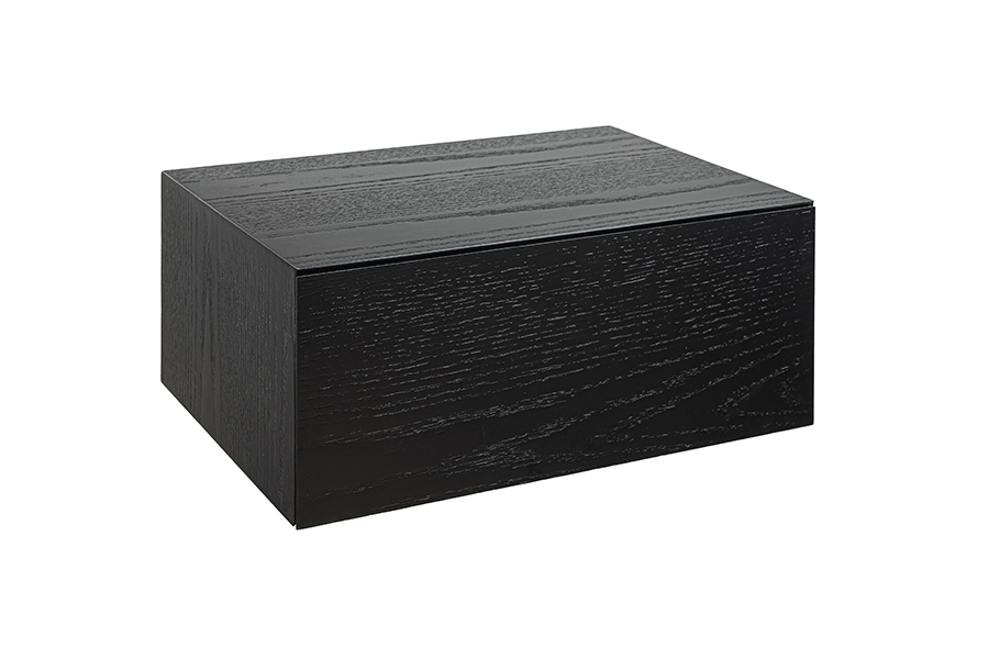 Inga Black Oak Floating Bedside Table