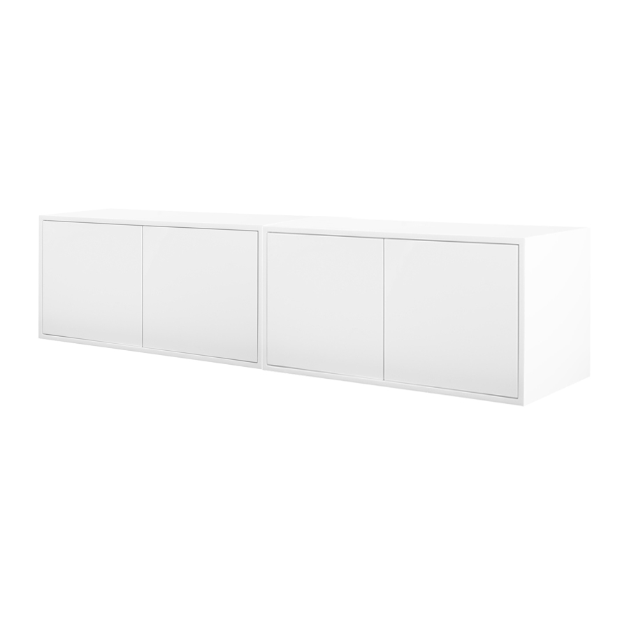 Image of Set of 2 Inga White Floating Sideboards