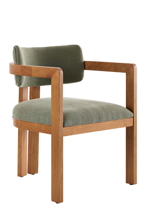 Jolie Dining Chair – Sage Green – Chestnut Frame