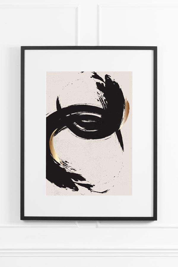 Image of Black Gold No.2 Wall Art - Black Frame