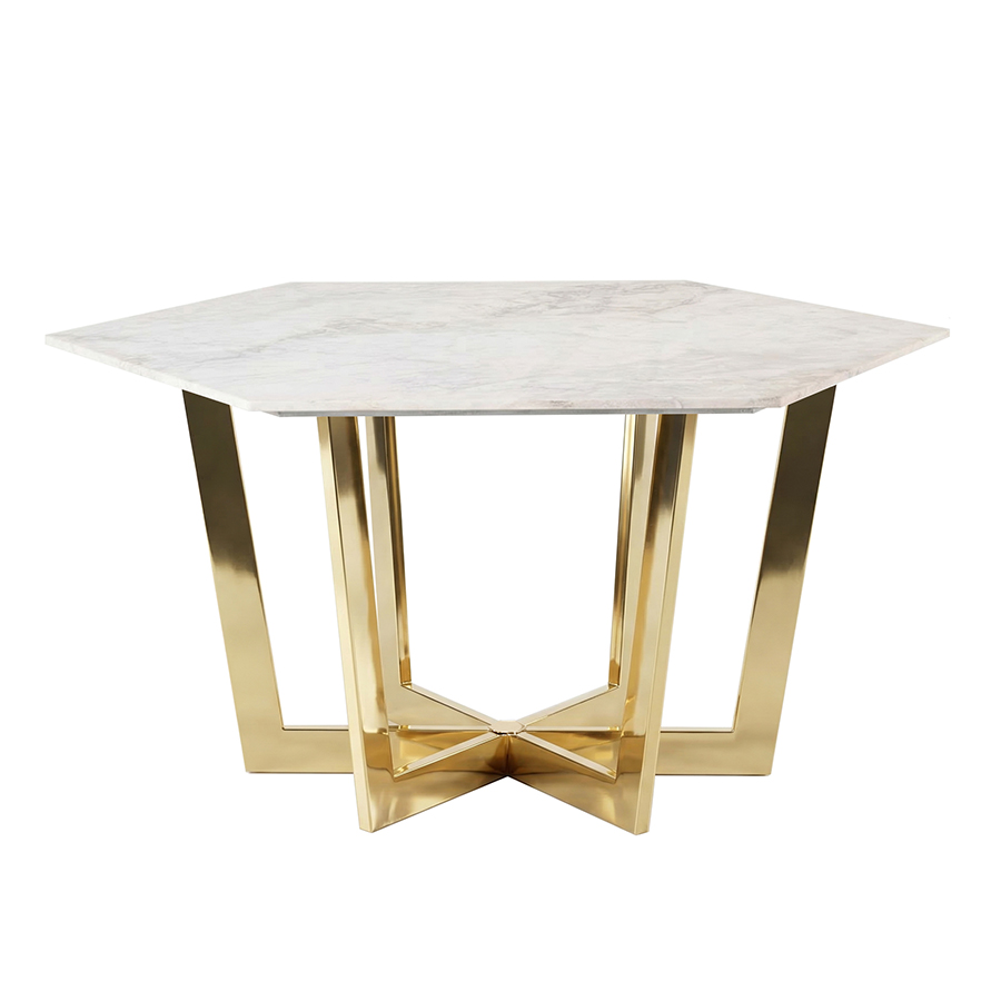 Kronos Brass Dining Table