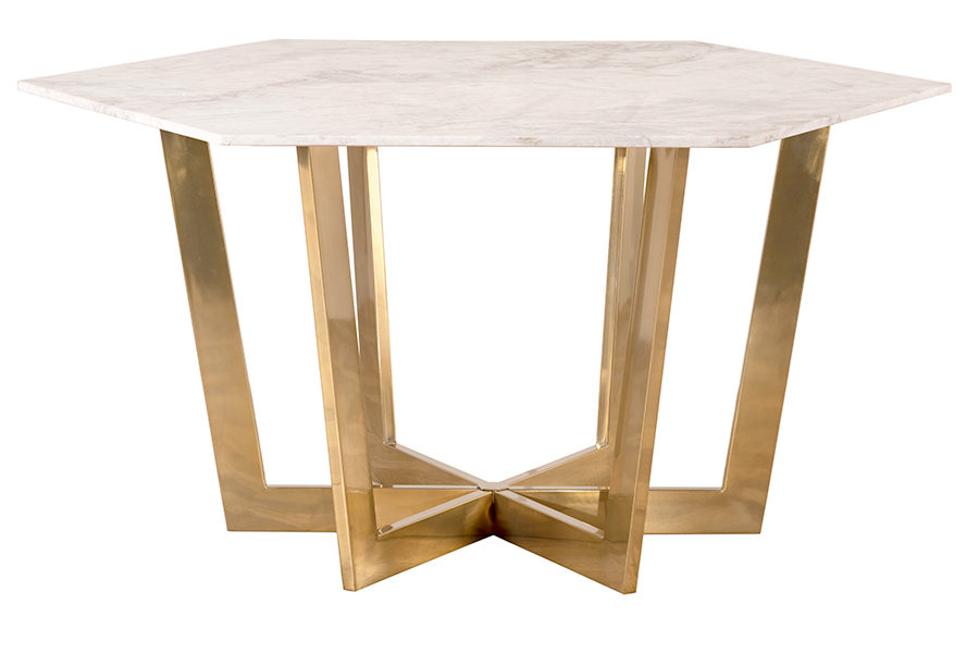 Kronos Brass Dining Table