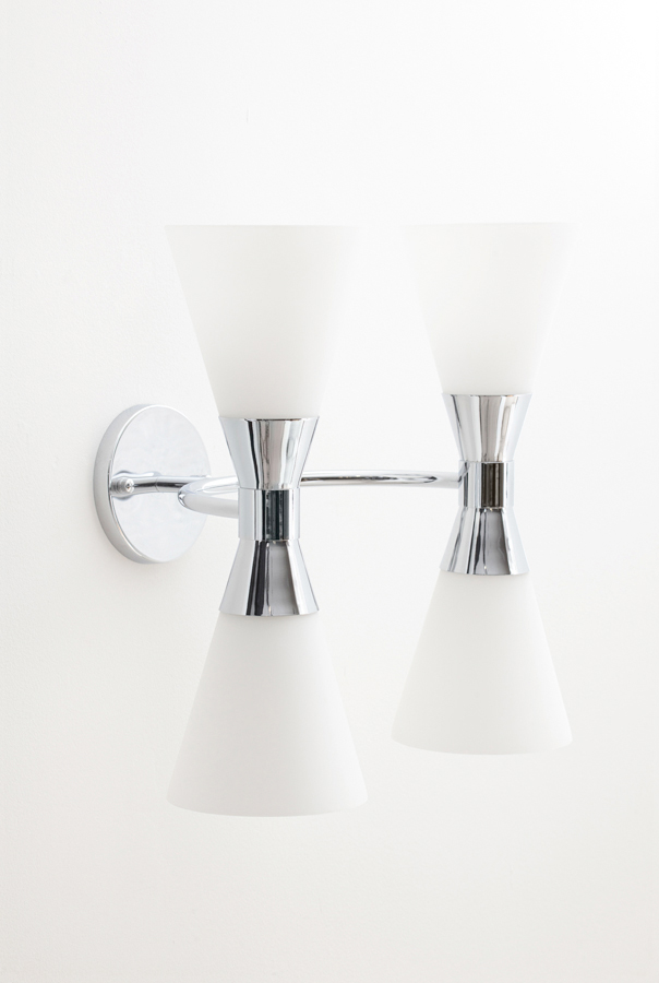 Image of Camille Double Wall Light Chrome