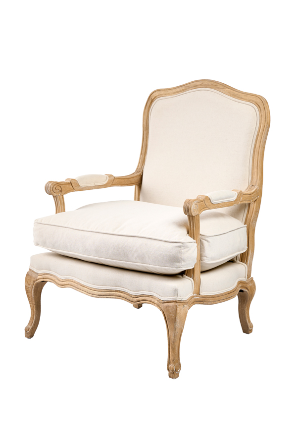 Le Brun Limed Oak French Armchair