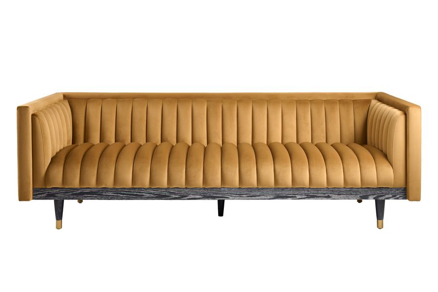 Metz Three Seater Sofa - Camel