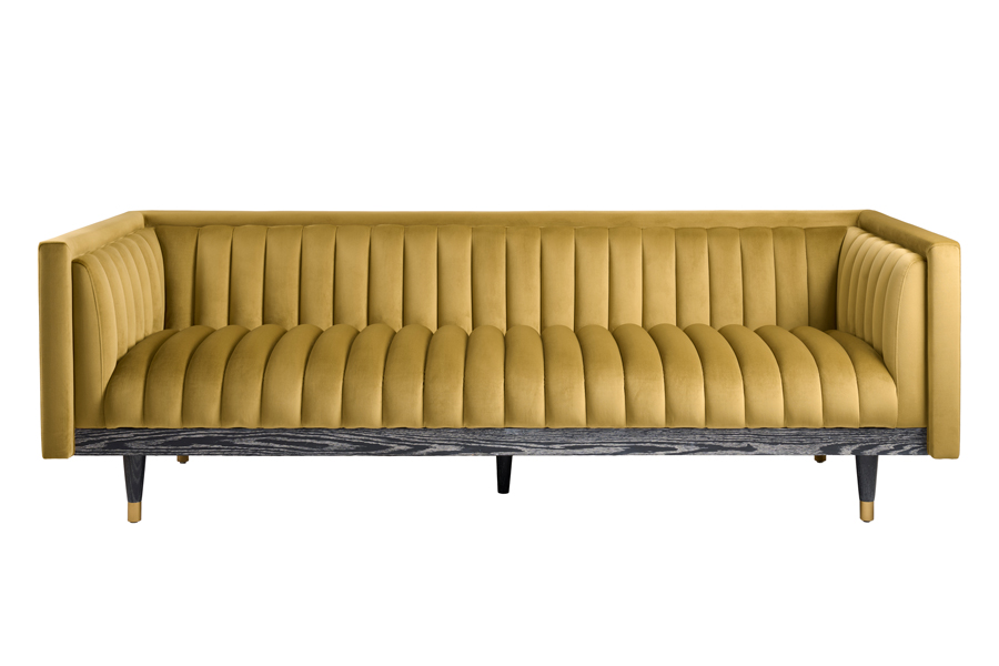 Metz Three Seater Sofa - Olive