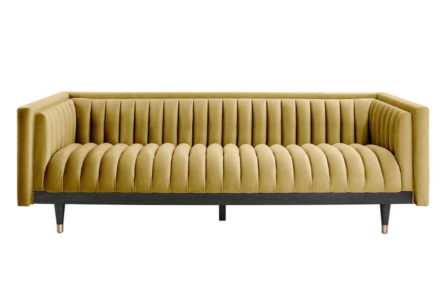Metz Three Seater Sofa - Olive