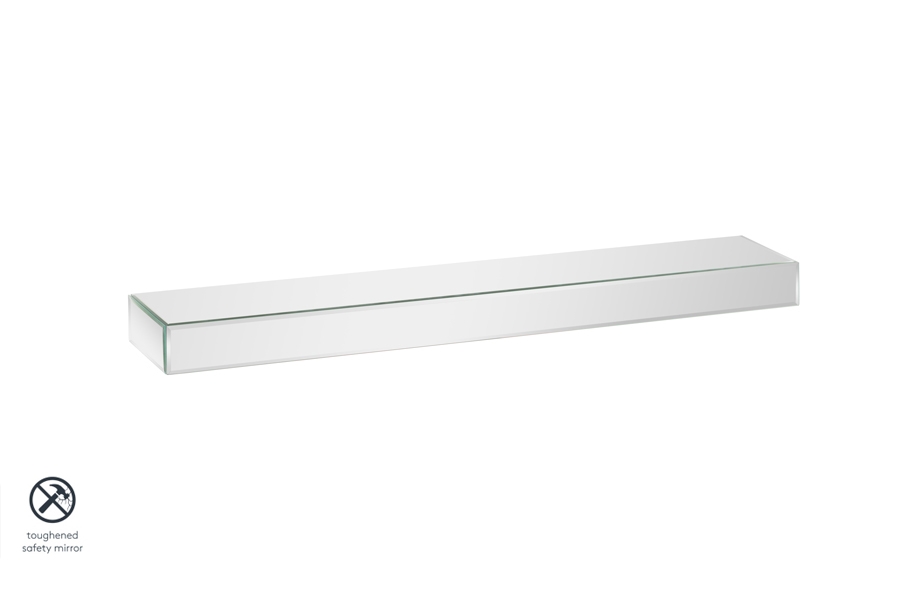 Image of Mirrored Floating Wall Shelf 90cm
