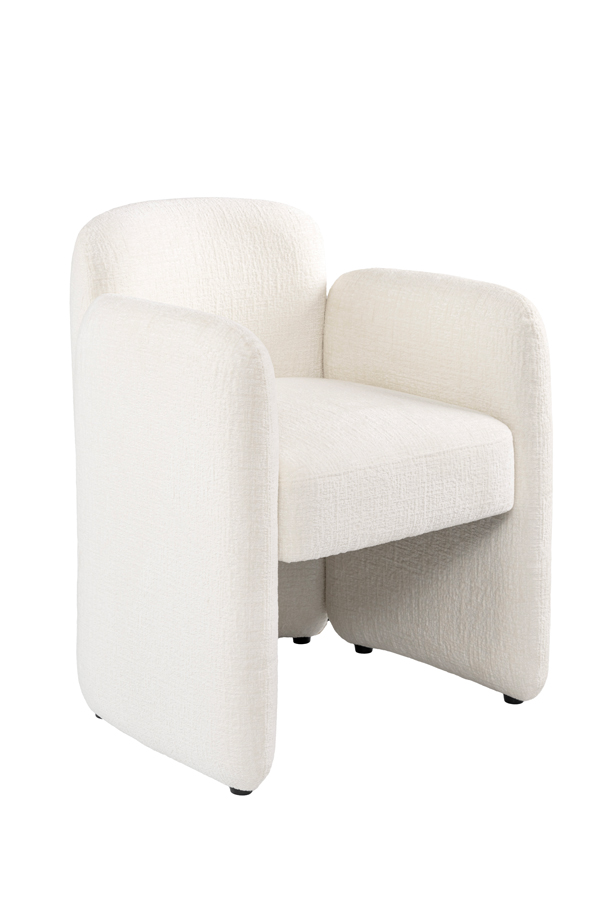 Munich Dining Chair – Ivory Chenille