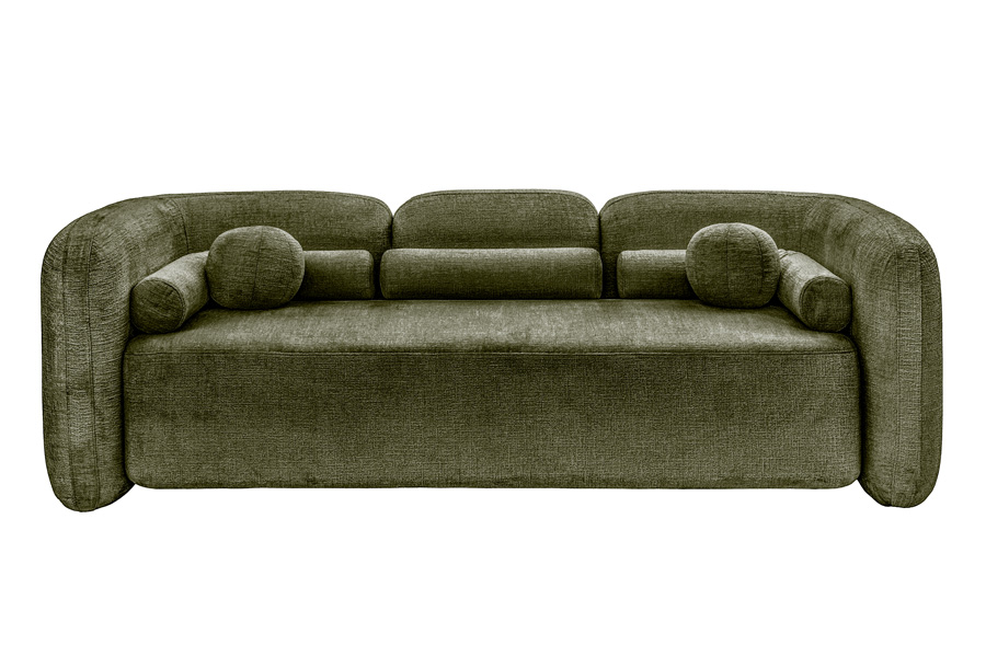 Munich Three Seat Sofa - Forest Green