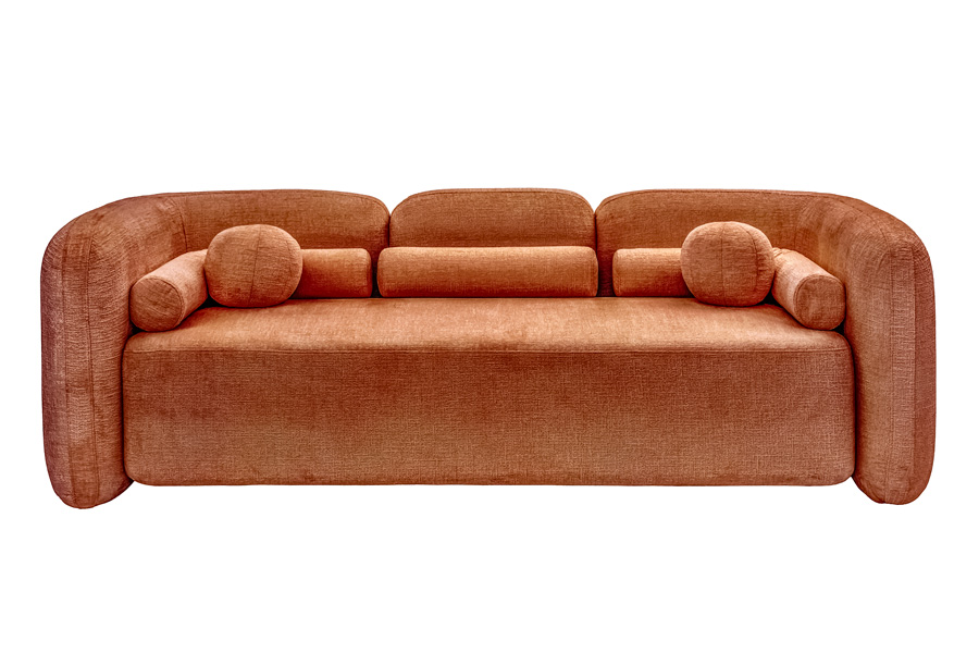 Munich Three Seat Sofa - Terracotta