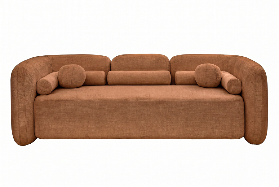 Munich Three Seat Sofa - Terracotta