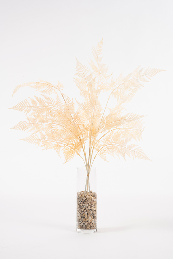 Large Artificial Bleached Fern Stem