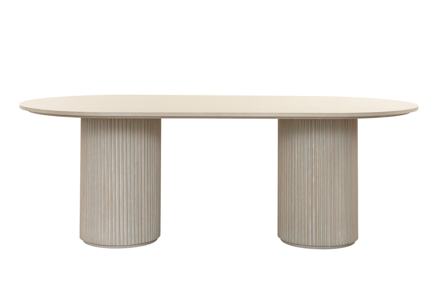 Ophelia Washed Grey Oak Dining Table