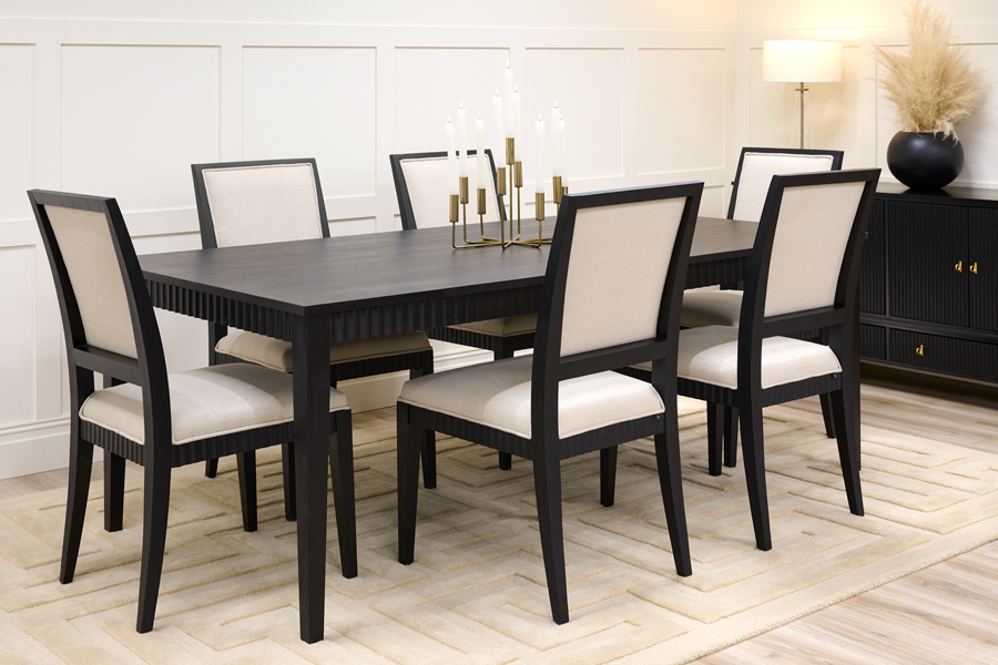Oriel Dining Table and 6 Oriel Dining Chairs