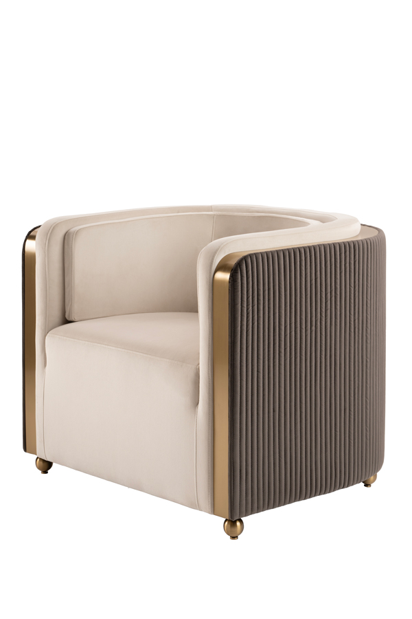 Ozman Lounge Chair - Chalk/Mink