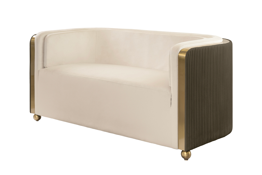 Ozman Two Seat Sofa – Chalk/Mink