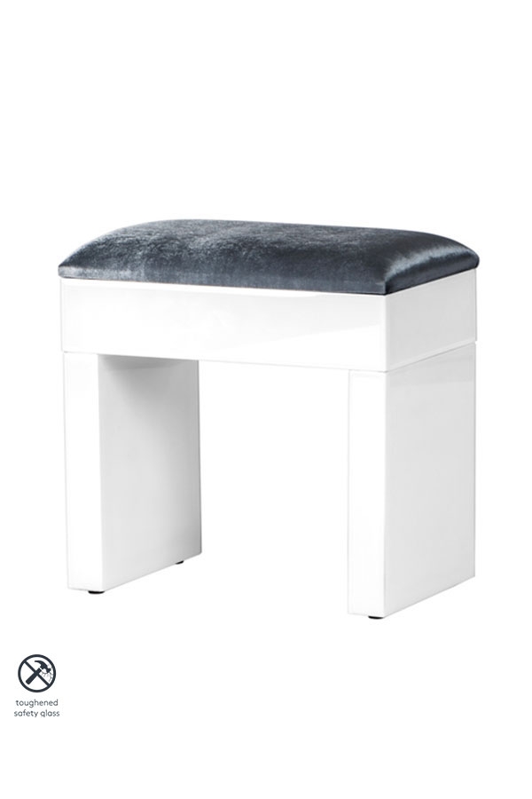 Image of Pimlico White Glass Stool