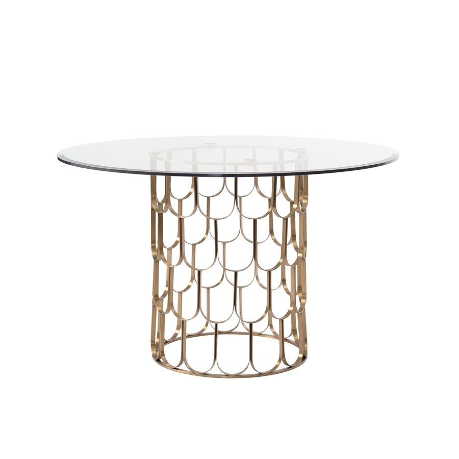 Image of Pino 4-5 Brass Dining Table